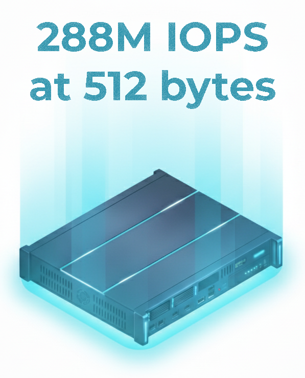Breakthrough Performance — Up to 288M IOPS with Gen6 Fabric